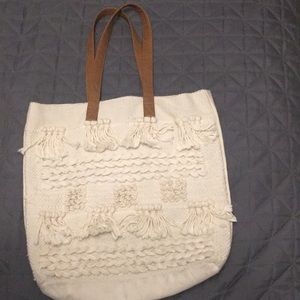 Chunky woven tote bag